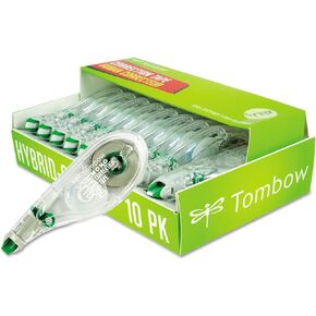 Tombow 68721 MONO Hybrid Correction Tape, 10-Pack. Easy To Use Applicator for Instant Corrections