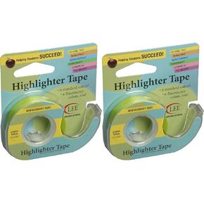 Lee Products Company Removable Highlighter Tape, Yellow