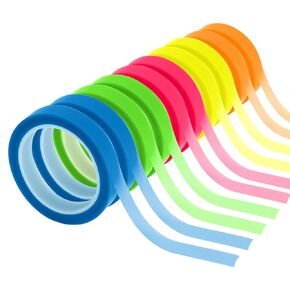 NEWEST 10 Rolls Highlighter Tapes, Clear Color Tape Removable Marking Sticker for Reading Class, 16 ft Per Roll