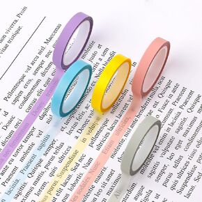 12 Rolls Highlighter Tapes, 0.24inx16.4ft Transparent Highlighter Tape Removable Highlighter Strips for Student Teachers to Take Notes for Classroom Home Office, Total 197ft
