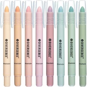 DIVERSEBEE Bible Highlighters and Pens No Bleed, 8 Pack Assorted Colors Gel Highlighters Set, Cute Bible Markers Study Journaling School Supplies & Accessories (Pastel)