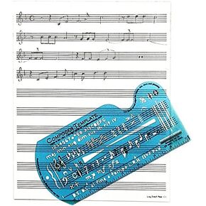 Song Writer's Composing Template Stencil for Music Notes & Symbols with Manuscript Staff Paper Tablet