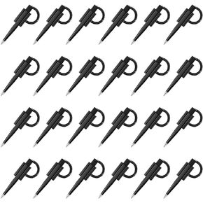 Zonon Secure Pen with Adhesive Chain Black Ink Counter Pen with Base and Plastic Coil for Home Bank Office Hotel Supplies(12 Pieces)