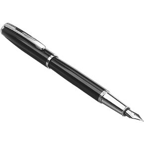 Amazon Basics Fountain Pen with two replacement cartridges- Medium Point, Black Ink