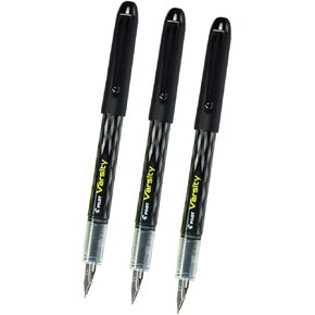 Pilot Varsity Disposable Fountain Pens, Black Ink (90010x3)