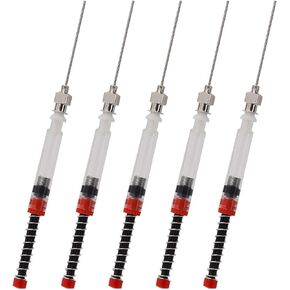 Asvine 5 Pack Fountain Pen Ink Syringe Filler, Spring Converter with Removable Blunt Needle Tip