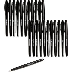 Amazon Basics Felt Tip Markers, Assorted Colors, 12-Pack