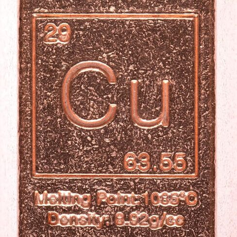 1 Pound Copper Bullion Bar Ingot Paperweight - 999 Pure Chemistry Element Design with Certificate of Authenticity in Kuwait