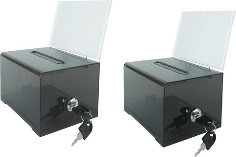 SHEMEI Donation Ballot Box with Lock - Secure Suggestion Box Perfect for Business Cards in Saudi Arabia