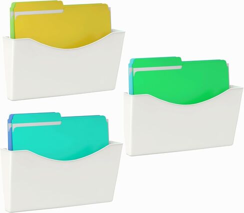 3 عبوات من حامل ملفات الجيب الشفاف للتعليق على الحائط، منظم مجلات البريد على الحائط للمكتب والمنزل in Kuwait