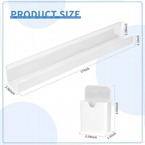 قطعتان من رف الكتب المغناطيسي للسبورة البيضاء، رف كتب مغناطيسي قابل لإعادة الاستخدام، حامل رف كتب مغناطيسي من الأكريليك مع قطعتين من حاوية القلم، رف عرض الكتب لمدرس الأطفال في الفصل الدراسي in Kuwait