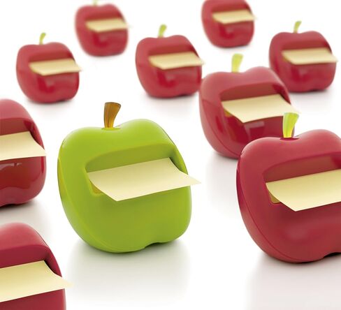 موزع ملاحظات منبثق من Post-it، وموزع على شكل تفاحة، وملاحظات منبثقة فائقة الالتصاق من Post-it، مقاس 3×3 بوصة، وسادة/عبوة واحدة (APL-330) in Kuwait
