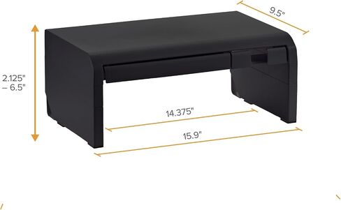 Bostitch Konnect Adjustable Monitor Riser with Drawer, Cell Phone Stand & Pencil Holder, Laptop Stand for Desk, 4 Height Levels, Cable Management & Rubber Feet in Saudi Arabia
