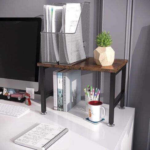 حامل حامل الطابعة القديم من OROPY - منظم تخزين رف سطح المكتب متعدد الأغراض للطابعات وجهاز الفاكس والماسح الضوئي واللوازم المكتبية مع أقدام قابلة للتعديل مضادة للانزلاق in Kuwait