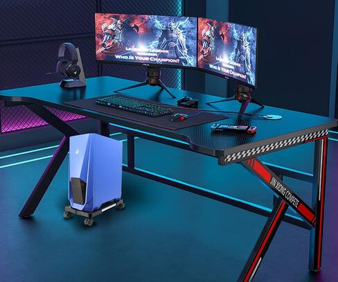 Computer Tower Stand, Adjustable Mobile CPU Stand with Rolling Caster Wheels, Premium PC Tower Stand Holder for Floor Carpet Gaming PC Case(White) in Saudi Arabia