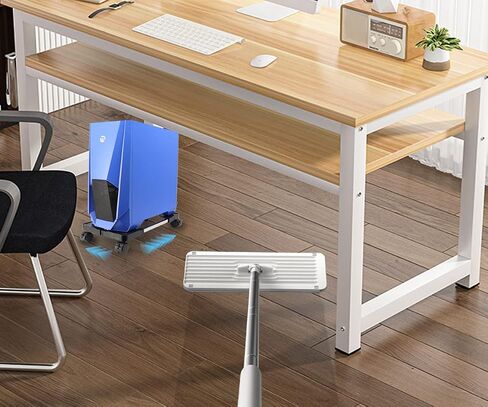 Computer Tower Stand, Adjustable Mobile CPU Stand with Rolling Caster Wheels, Premium PC Tower Stand Holder for Floor Carpet Gaming PC Case(White) in Saudi Arabia
