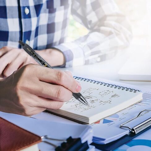 بايلوت، أقلام جل بريميوم جي 2، ذات نقطة دقيقة 0.7 مم، أسود، عبوة من 5 قطع in Saudi Arabia