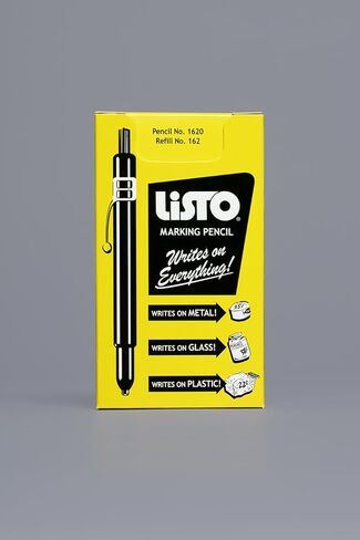 Bundle of Listo 1620 Marking Pencil/Grease Pencils/China Marking Pencils/Wax Pencils - White, Box of 12 With 72 Refills With Bonus Magnetic Memo Clip in Kuwait