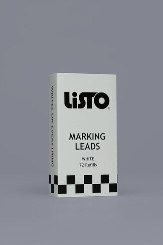 Bundle of Listo 1620 Marking Pencil/Grease Pencils/China Marking Pencils/Wax Pencils - White, Box of 12 With 72 Refills With Bonus Magnetic Memo Clip in Kuwait