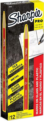 Sharpie Peel-Off China Marker Grease Pencils, Black, Box of 12 in Kuwait
