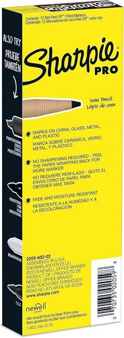 Sharpie Peel-Off China Marker Grease Pencils, Black, Box of 12 in Kuwait