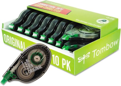 شريط تصحيح Tombow 68720، سطر واحد، قيمة Pk، 1/6 بوصة × 394 بوصة، 10/PK، WE in Saudi Arabia