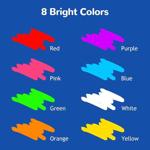 Liquid Chalk Markers, Fine Tip 8 Colors Washable Window Chalkboard Glass Pens, Paint and Drawing for Car, Blackboard, Non-Toxic in Kuwait