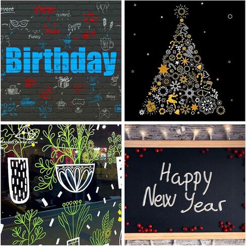 Liquid Chalk Markers, Fine Tip 8 Colors Washable Window Chalkboard Glass Pens, Paint and Drawing for Car, Blackboard, Non-Toxic in Kuwait