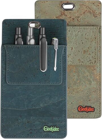 واقي جيب الفلين البرتغالي الفاخر من Geekidoc للرجال | واقيات جيوب متعددة الاستخدام للقمصان ومعاطف المختبر | للقلم وأقلام الرصاص والمؤشرات والمزيد | عبوة واحدة من واقي منظم الجيب البني in Kuwait
