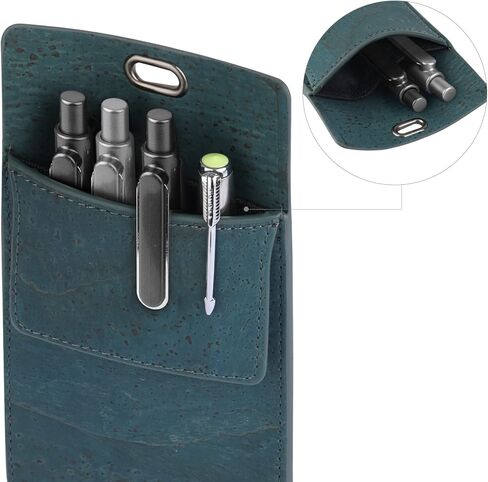 واقي جيب الفلين البرتغالي الفاخر من Geekidoc للرجال | واقيات جيوب متعددة الاستخدام للقمصان ومعاطف المختبر | للقلم وأقلام الرصاص والمؤشرات والمزيد | عبوة واحدة من واقي منظم الجيب البني in Kuwait