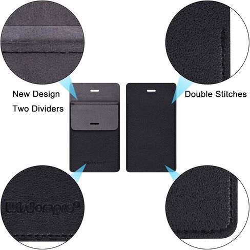 Wisdompro Pocket Protector, 3 Pack PU Leather Heavy Duty Pen Holder Pouch for Shirts, Lab Coats, Pants - Multi-Purpose - Holds Pens, Pointers, Pencils, and Notes - Black in Saudi Arabia