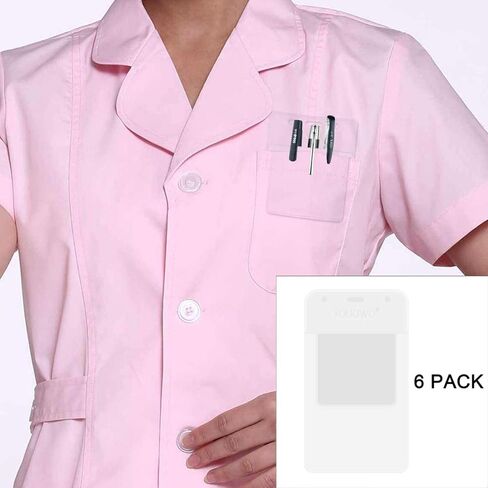 YOUOWO Pocket Protectors 6 Colours Heavy Duty for Shirts Lab Coats Pants Multi Purpose- Holds Pens Pointers Cards Pocket Protector for Pen Leaks (Multicolor-6Pack) in Kuwait