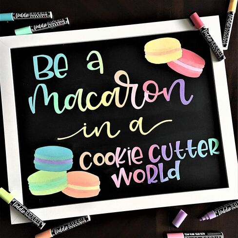 Loddie Doddie Liquid Chalk Markers (24-Pack) - Dust-Free Erasable Pens for Windows, Glass, Chalkboard & Blackboard - 6mm Reversible Bullet & Chisel Tip in Kuwait