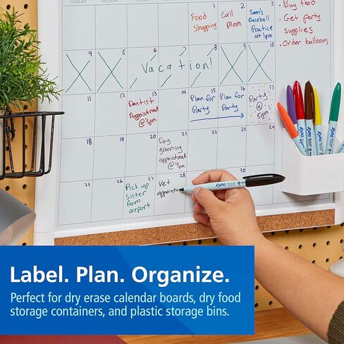 EXPO Vis-a-Vis Wet Erase Markers, Fine Point, Assorted Colors, 8 Count in Saudi Arabia