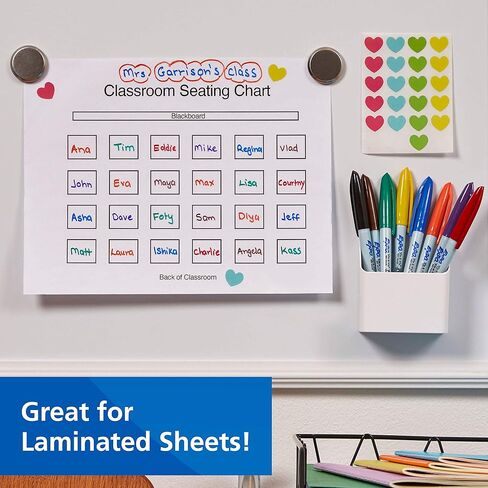 EXPO Vis-a-Vis Wet Erase Markers, Fine Point, Assorted Colors, 8 Count in Saudi Arabia