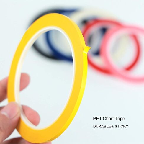 10 Rolls 1/8" Pinstripe Tape 6 Colors Whiteboard Tape Self-Adhesive Vinyl Tapes, 131 Feet per roll in Kuwait