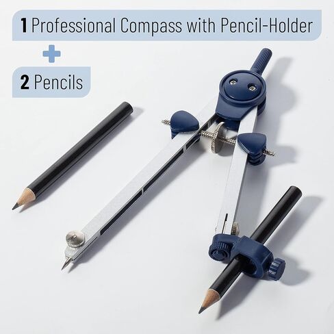 Mr. Pen- بوصلة للهندسة، بوصلة مع قلم رصاص، أداة رسم بوصلة، بوصلة رسم، بوصلة رياضية، أدوات صياغة، أدوات رسم، بوصلة هندسية، أداة رسم دائرة، مجموعة هندسية in Kuwait