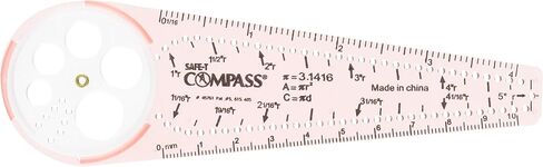 Learning Resources SAFE-T Compass, Orange, Blister Card, Classroom Safety Compass, Geometric Tracer, Ages 8+ in Saudi Arabia