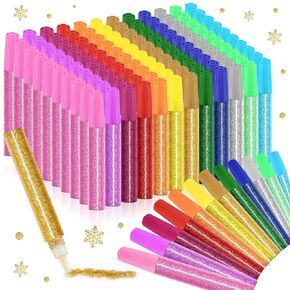 36 Pcs Glitter Glue Pens Bulk 12 Colors Rainbow Glue Stick for Crafts Back to School Gifts Supplies for DIY Arts, Projects Scrapbooking, Cards Decorating Supplies