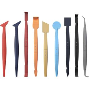 Lypumso Car Vinyl Wrap Tool Kits, Include 9PCS Different Flexible Magnetic Micro Stick Squeegee, Colorful Curves Slot Tint Tool Kit for Vehicle Vinyl Film, Window Tinting, Other Wrapping Applications