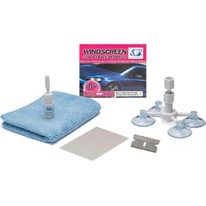 Glass Polish Windshield Repair Kit, Chip and Crack DIY Repair, Removes Bulls-Eyes, Stars, Flower and Chips from Car Windshields