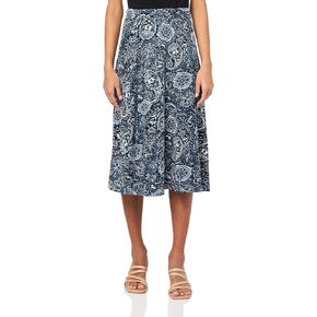 Kasper Women's Printed Ity Midi Flared Skirt