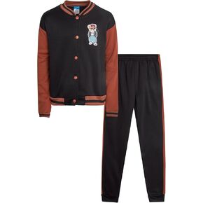 Pro Athlete Boys' Sweatsuit - 2 Piece Fleece Varsity Jacket and Jogger Sweatpants Set - Activewear Set for Boys (8-16)