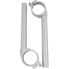 Clip-On Handlebars Aluminum Motorcycle Handle Bar Fork Tube Handlebar Replacement for Yamaha YZF R6 YZF-R6 2006-2016 (Silver)