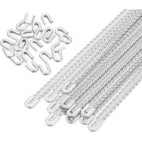 uxcell 12 Pcs Spiral Metal Corset Boning, 1/4"x 14" Galvanized Carbon Steel Boning Precut Steel Boning Tips with Cap Head for Corset Gown Costumes Crafts Sewing