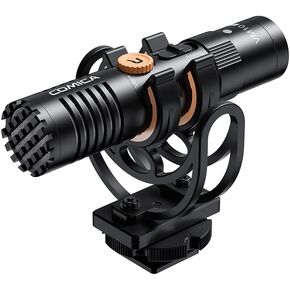 comica VM30 Wireless Shotgun Microphone, 2.4G Super Cardioid Condenser DSLR mic, Smartphone, Camcorder, Professional 3.5mm USB Camera Microphone for Videomicro, Live Streaming, YouTube, vlogging