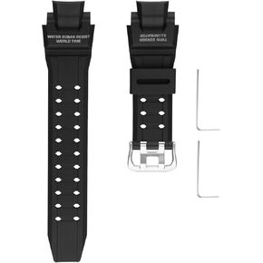 Resin Watch Band Compatible for Casio 16mm 10493622 GA-1000 GA-1100 GW-A1000 GW-A1100 GW-4000 G-1400 GWA-1000 Strap Replacement for men and women wirst watchband