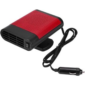 Window Defroster, 12V Car Portable Electric Window Heater Heating Dryer Windshield Fan Defroster Demister, Portable Car Heater and Defroster(Red)