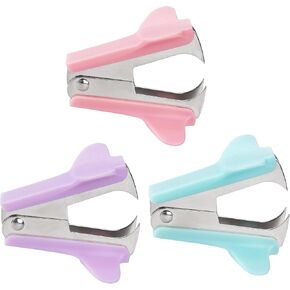 3 PCS Blue, Pink, Purple Staple Remover Staple Puller Removal Tool for School Office Home，Staplers and Punches