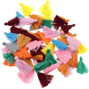 50PCS 30mm Mixed Colour Tassel Spike Mini Polyester Cotton Handmade Tassel Charms Suitable for Handmade Hanging Decoration